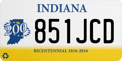 IN license plate 851JCD