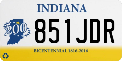 IN license plate 851JDR