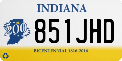 IN license plate 851JHD