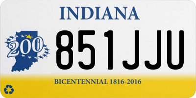 IN license plate 851JJU