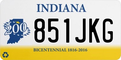 IN license plate 851JKG