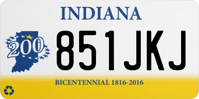 IN license plate 851JKJ