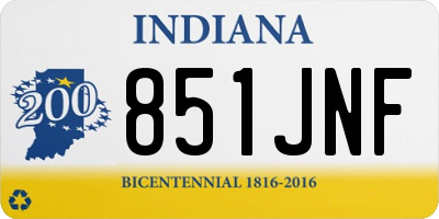IN license plate 851JNF
