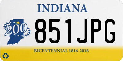 IN license plate 851JPG