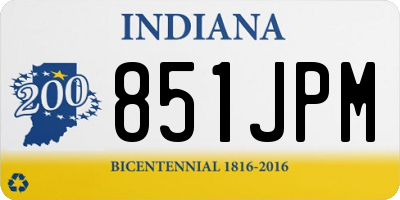 IN license plate 851JPM