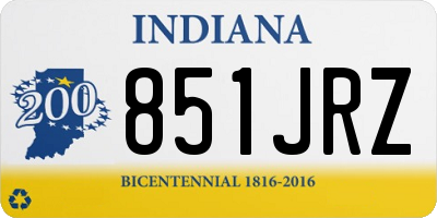 IN license plate 851JRZ
