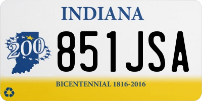IN license plate 851JSA