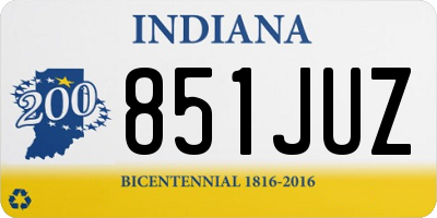 IN license plate 851JUZ