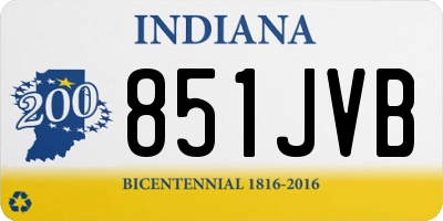 IN license plate 851JVB