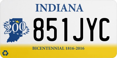 IN license plate 851JYC