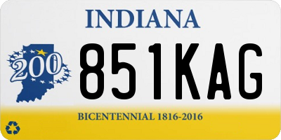 IN license plate 851KAG