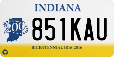 IN license plate 851KAU