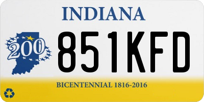 IN license plate 851KFD