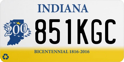 IN license plate 851KGC