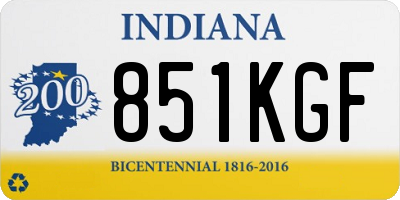 IN license plate 851KGF