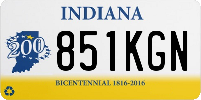 IN license plate 851KGN