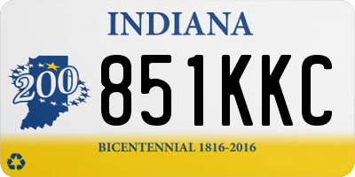 IN license plate 851KKC