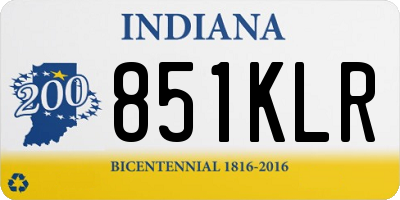 IN license plate 851KLR