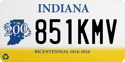 IN license plate 851KMV