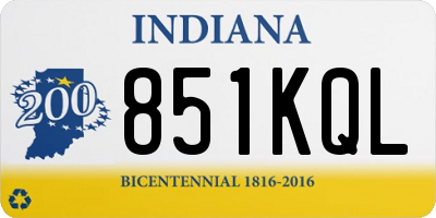IN license plate 851KQL