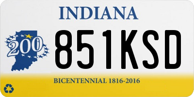 IN license plate 851KSD