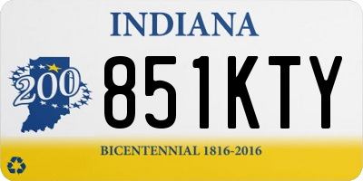 IN license plate 851KTY