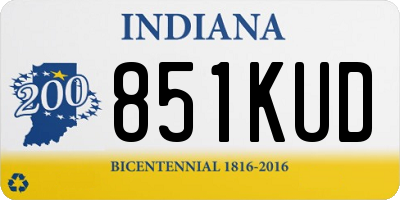 IN license plate 851KUD