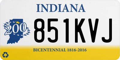 IN license plate 851KVJ
