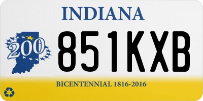 IN license plate 851KXB