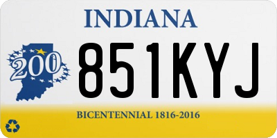 IN license plate 851KYJ
