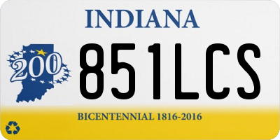 IN license plate 851LCS