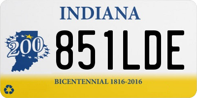 IN license plate 851LDE