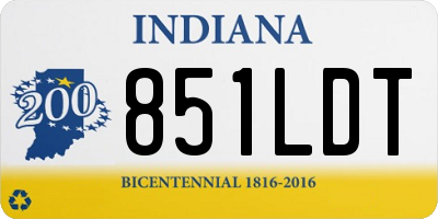 IN license plate 851LDT