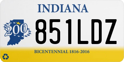 IN license plate 851LDZ