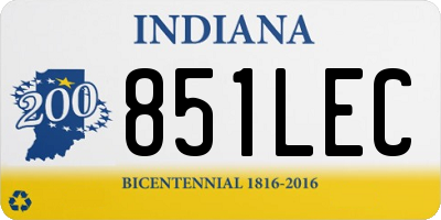 IN license plate 851LEC