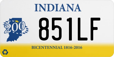IN license plate 851LF