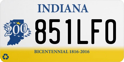 IN license plate 851LFO