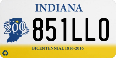IN license plate 851LLO