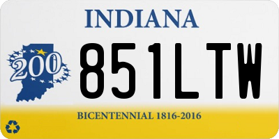 IN license plate 851LTW