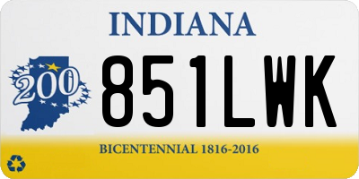 IN license plate 851LWK