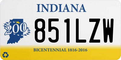 IN license plate 851LZW