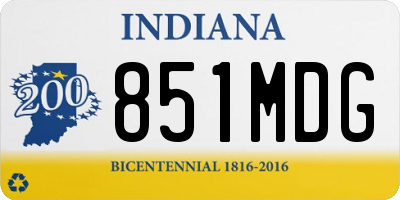 IN license plate 851MDG