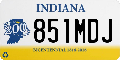 IN license plate 851MDJ