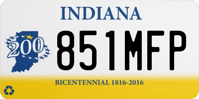 IN license plate 851MFP