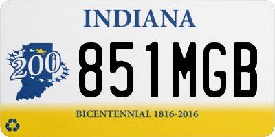 IN license plate 851MGB