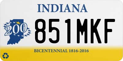 IN license plate 851MKF
