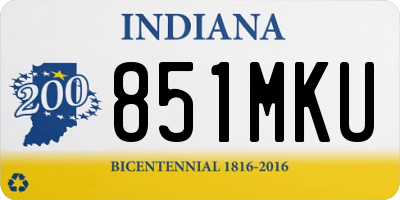 IN license plate 851MKU