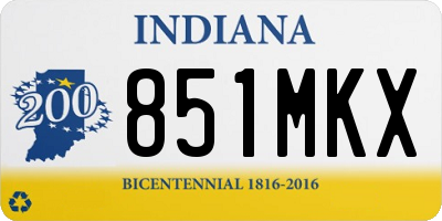 IN license plate 851MKX