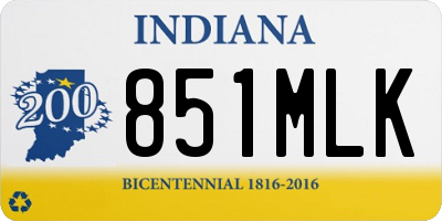 IN license plate 851MLK