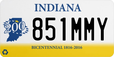 IN license plate 851MMY